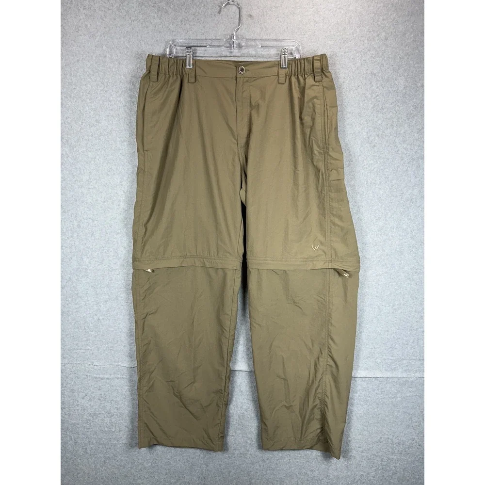 White‎ Sierra Convertible Pants Mens XL Zip Off Hiking Outdoor Nylon Lightweight